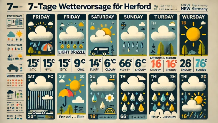 Herford Wettervorhersage: Aktuelle Informationen und Regenradar für die kommenden Tage
